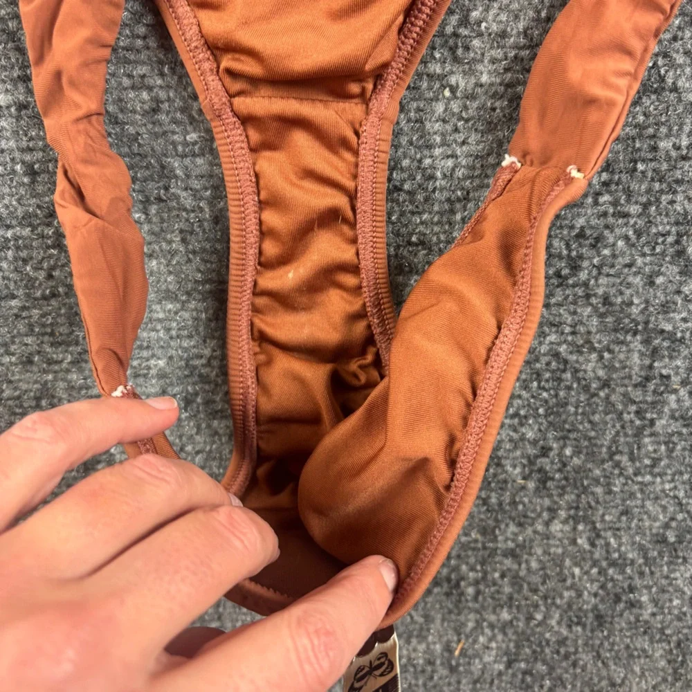 O’NEILL Women’s Brown Bikini Bottom Twist sides size: Medium